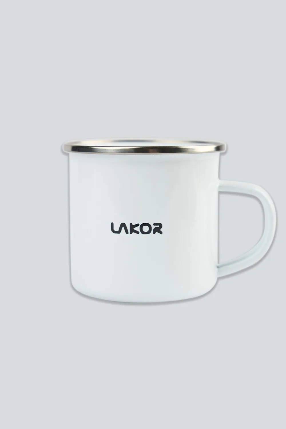 LAKOR Sea Parrot Surfer Emaillebecher Weiß Papageitaucher