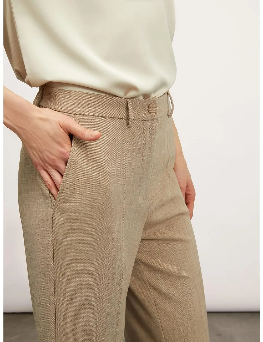 Motivi Cropped-Hose Polyviskose mit Aufschlag