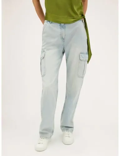 Motivi Cargo-Jeans hellblau Denim-Jeans