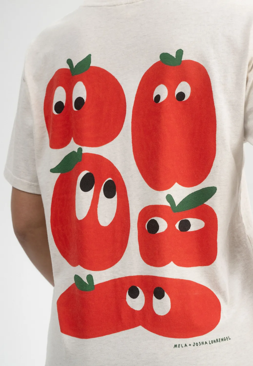 MELA Josha Artist Edition T-Shirt cream melange M Baumwolle