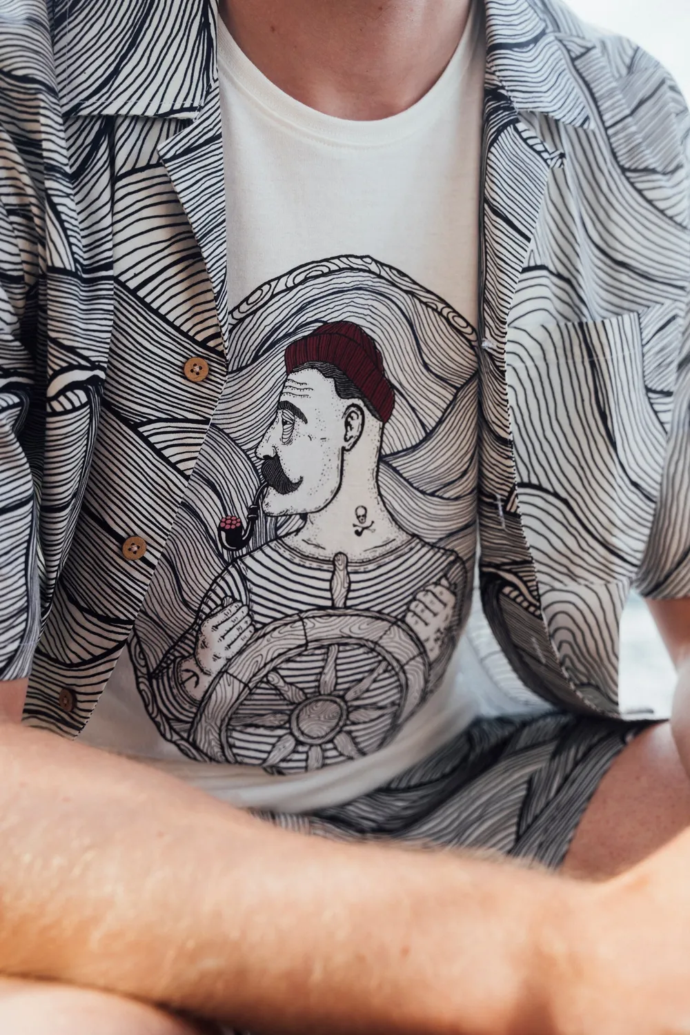 LAKOR Mal De Mer T-Shirt Star White Bio