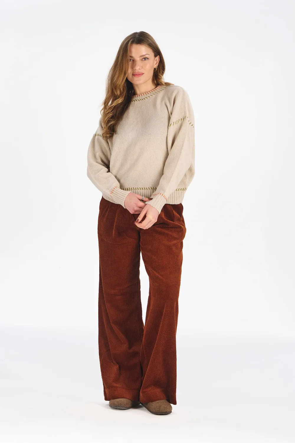 KOMODO ROSA Merino Pullover Sand für Damen