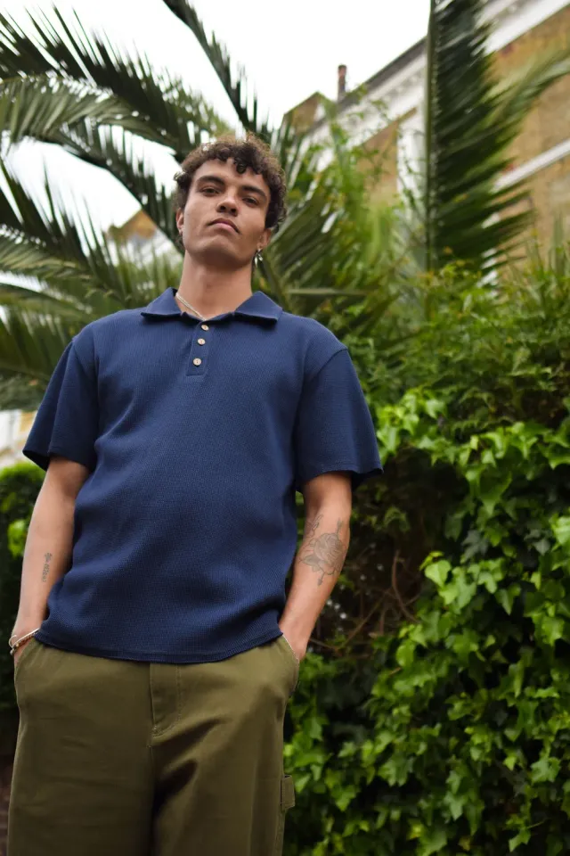 KOMODO IVER Polo Navy Bio-Baumwolle Herren