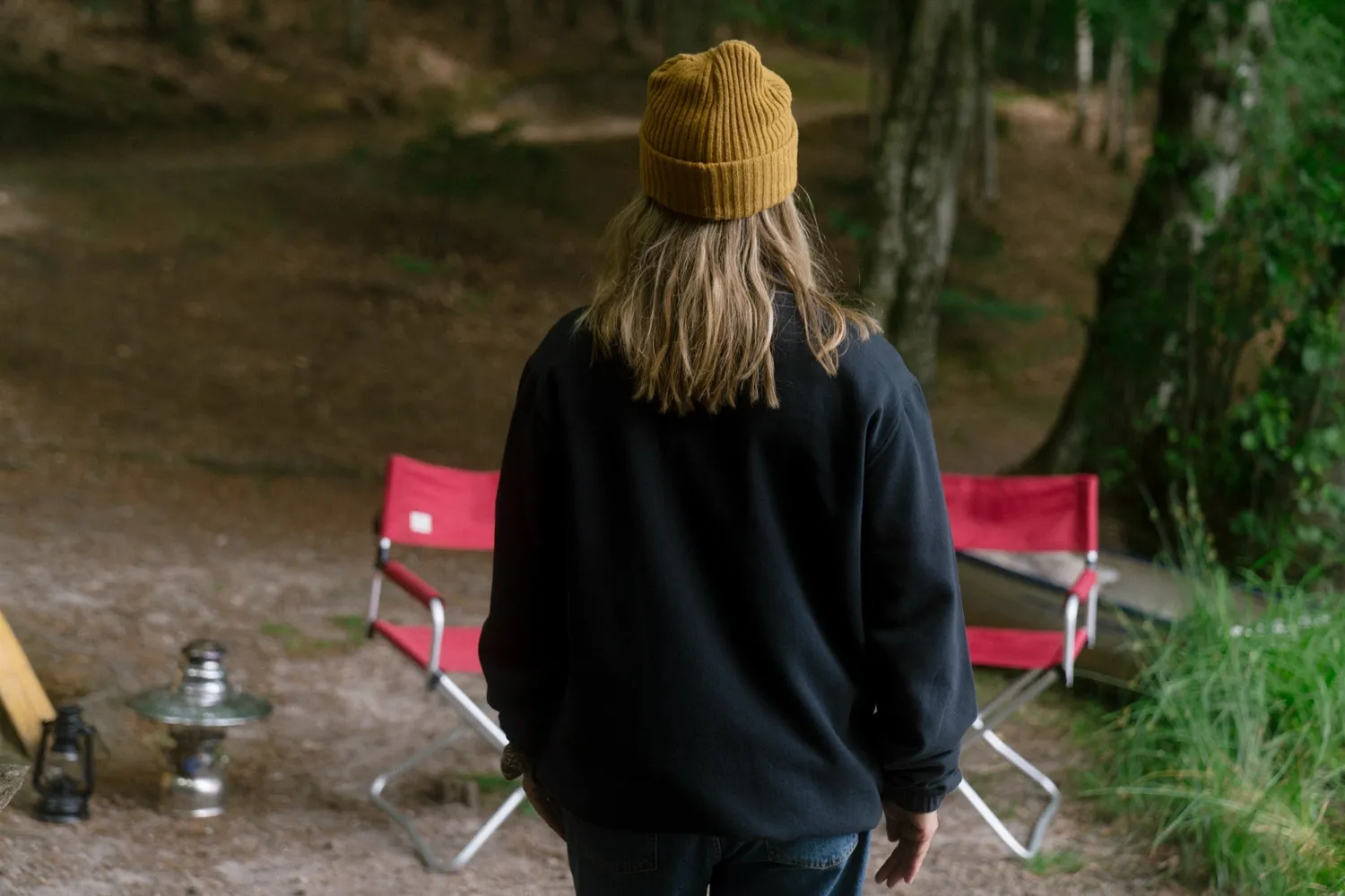 LAKOR Wall of Wonder Halfzip Sweatshirt Moonless Night Bio-Baumwolle