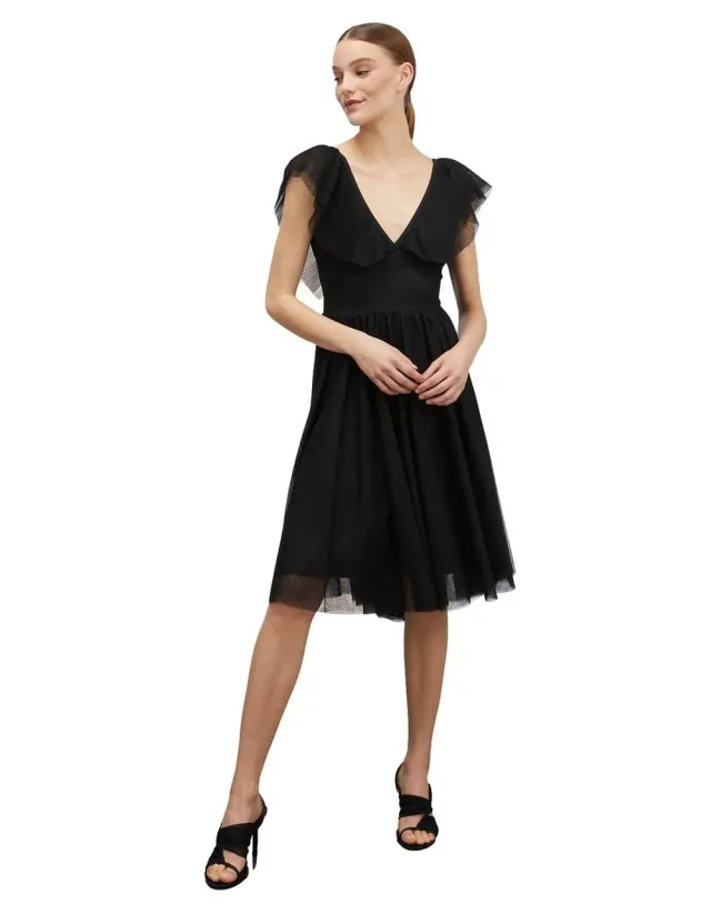 Motivi Spring Summer 24 Tüll Kleid kurz mit Plissee