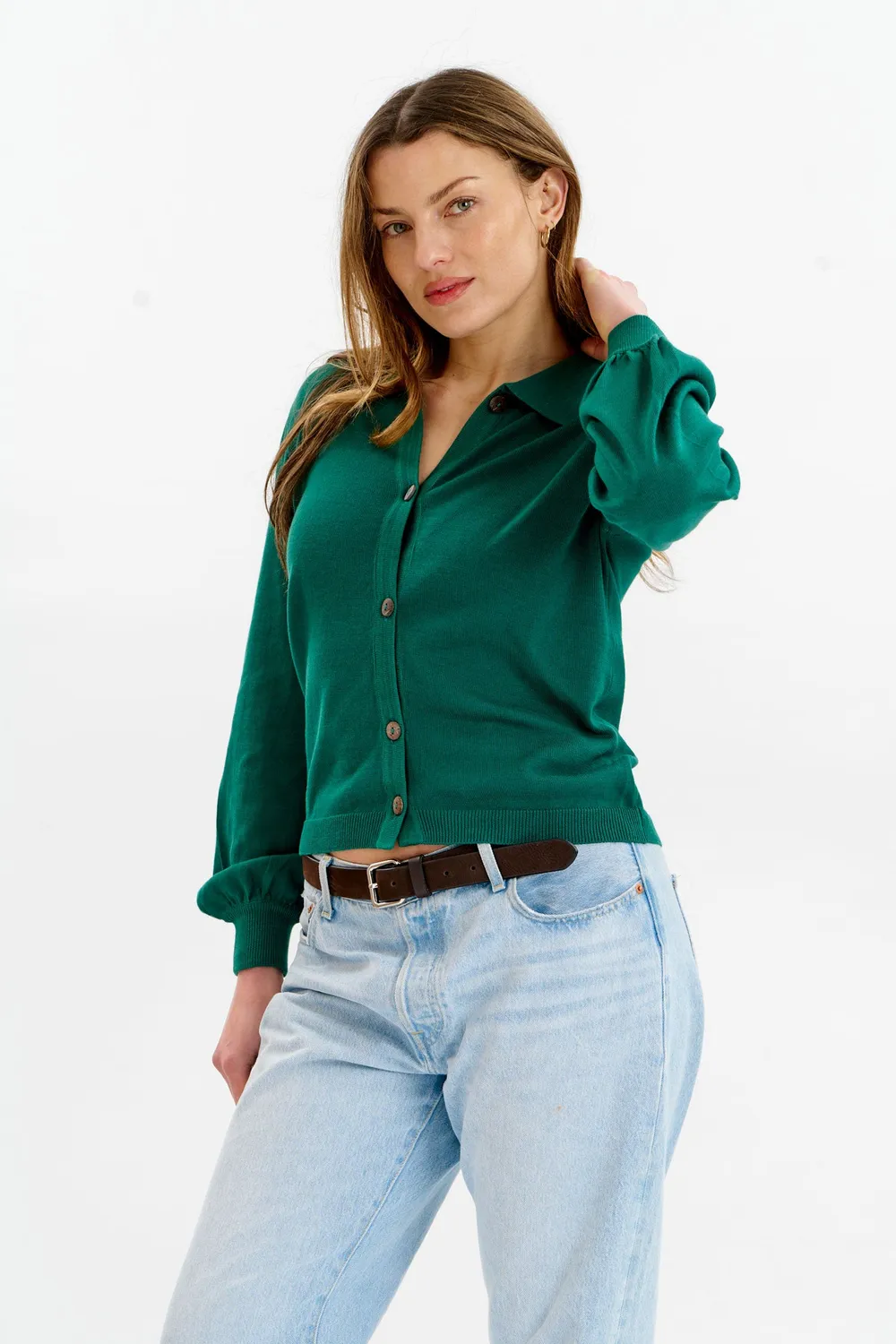 Komodo Nani Cardigan Grün Bio-Baumwolle