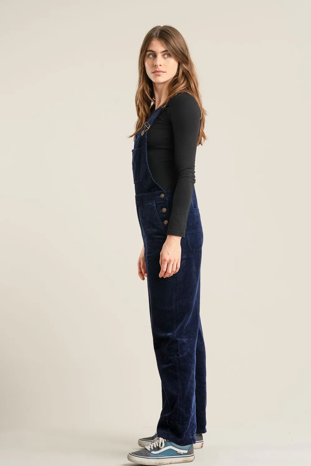 KOMODO LENI Latzhose Navy Bio-Baumwolle Cord