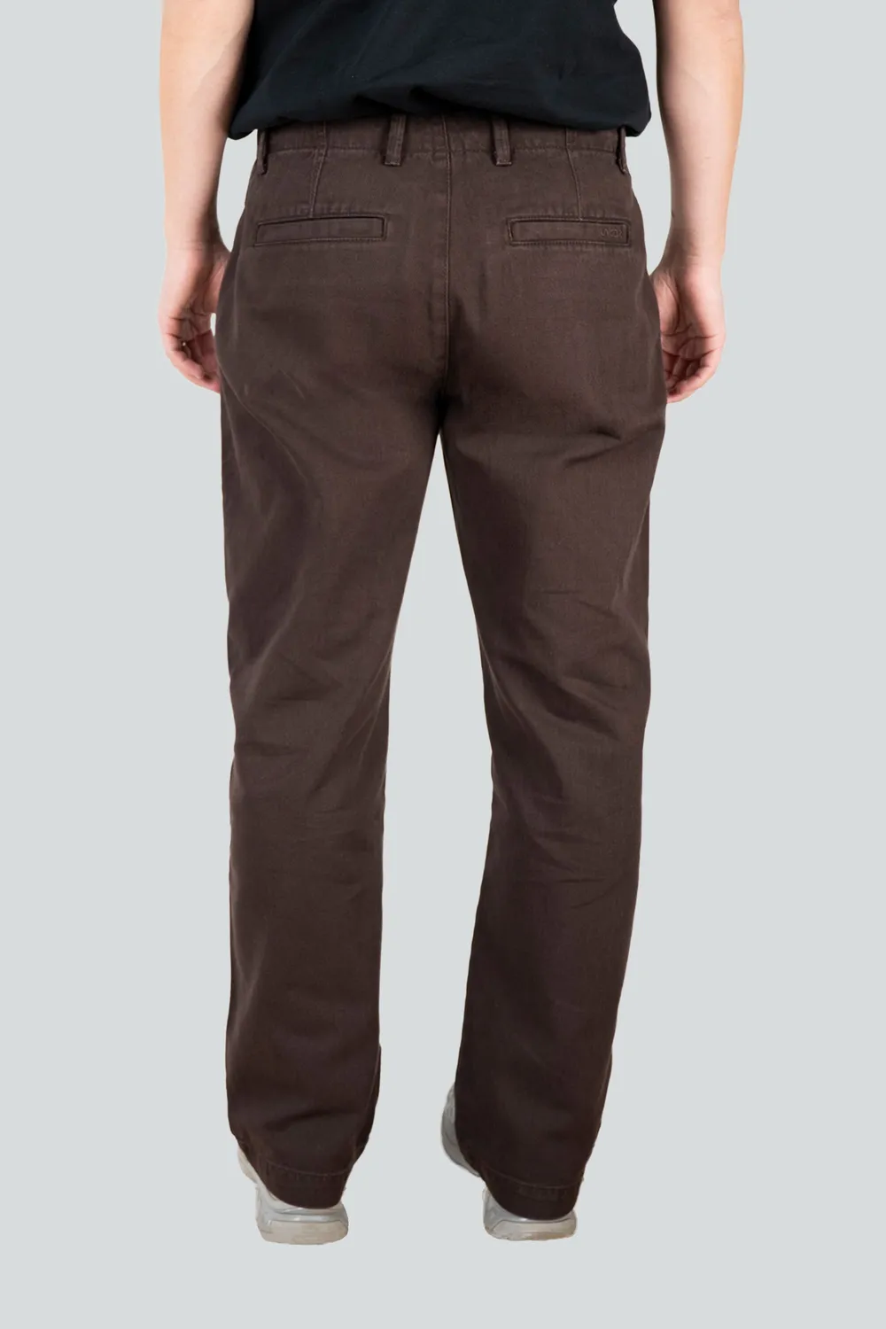 LAKOR Relaxed Twill Pants Coffee Bean Bio-Baumwolle