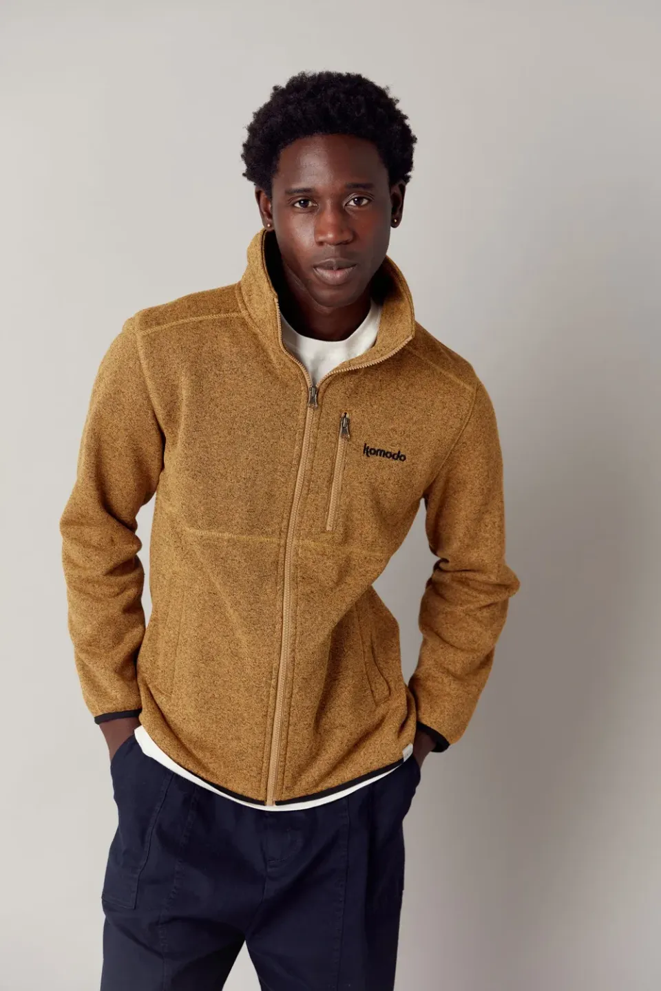 KOMODO ECLIPSE Fleecejacke Mustard Recycling Herren