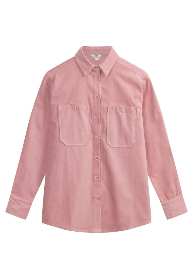 MELA Jiya Cord Overshirt mandel Bio-Baumwolle