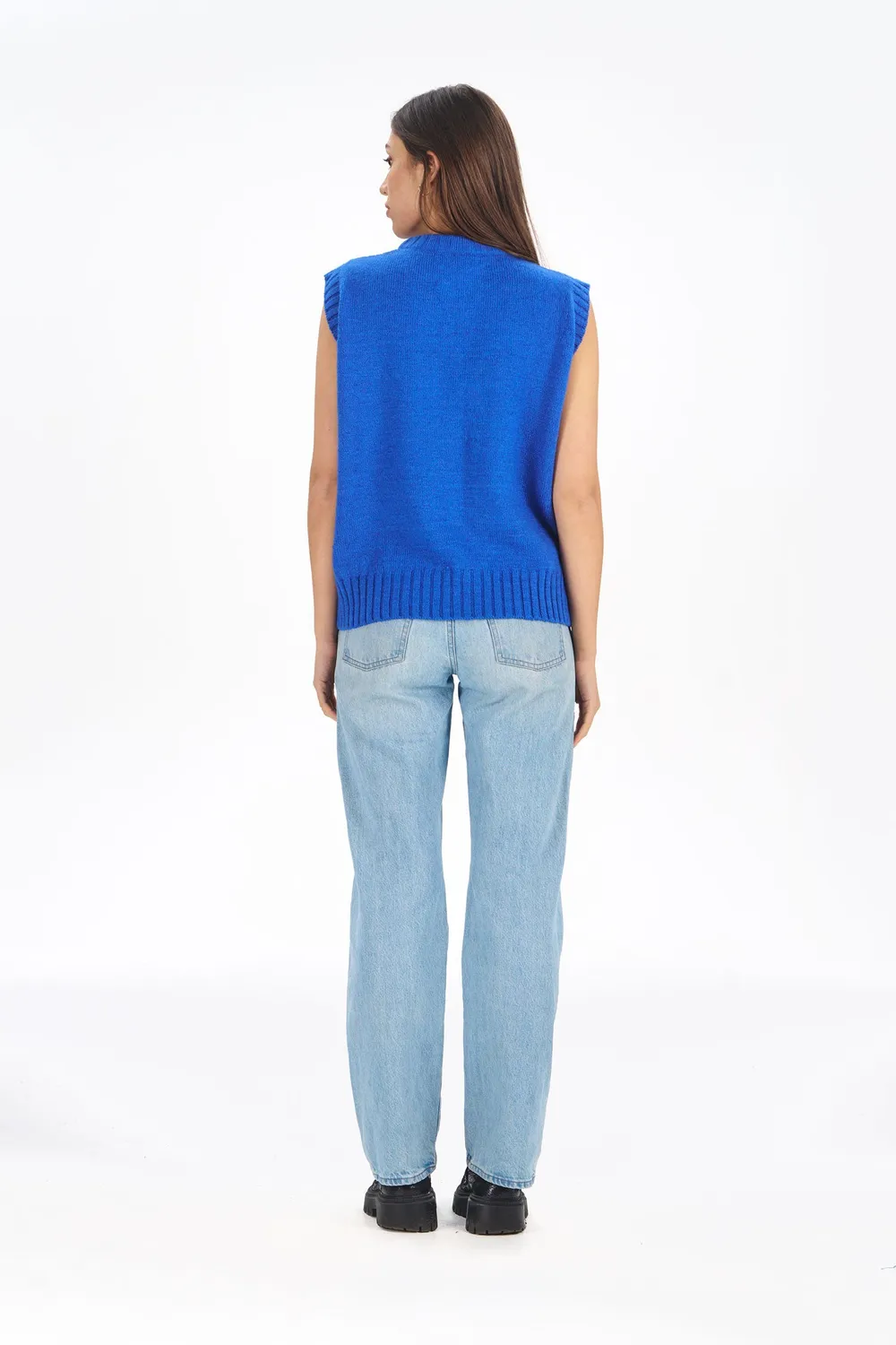 Komodo India Weste Damen cobalt Lammwolle