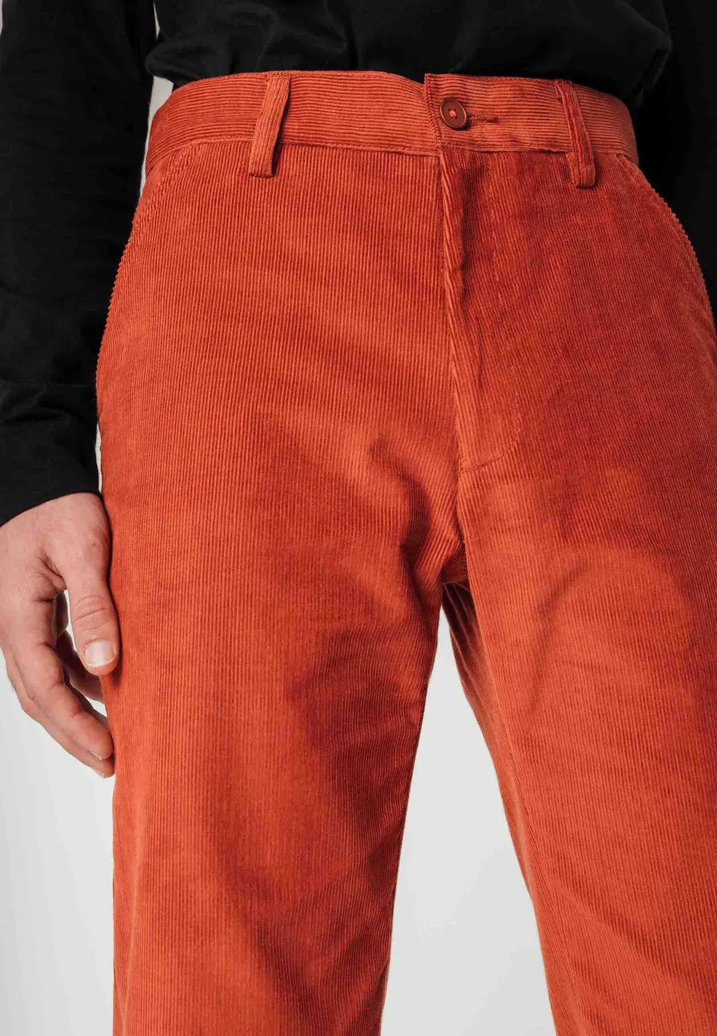 MELA JIVIN Cord Hose walnuss aus Bio-Baumwolle
