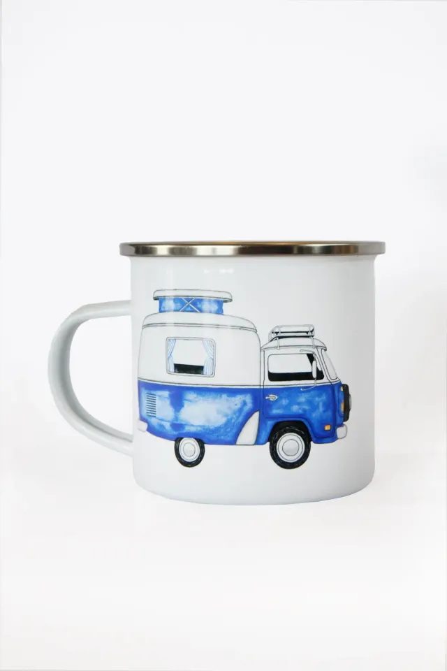 LAKOR Ocean Camper Emaillebecher White Eisen