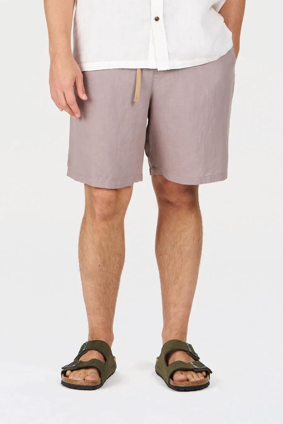 Komodo Jerry Shorts Camel Tencel-Leinen