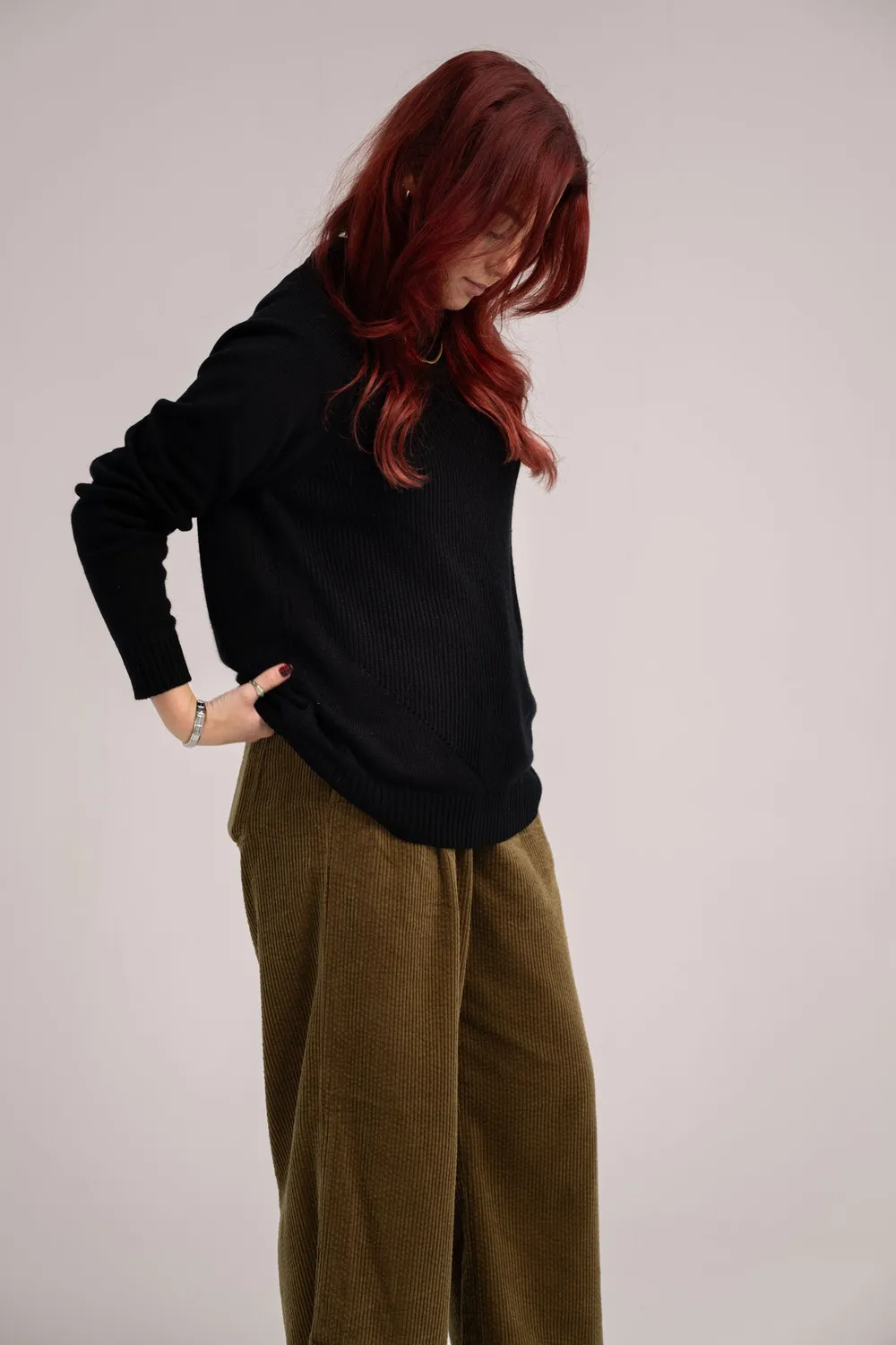 Komodo Kate Pullover Schwarz Gr.44 aus Merinowolle