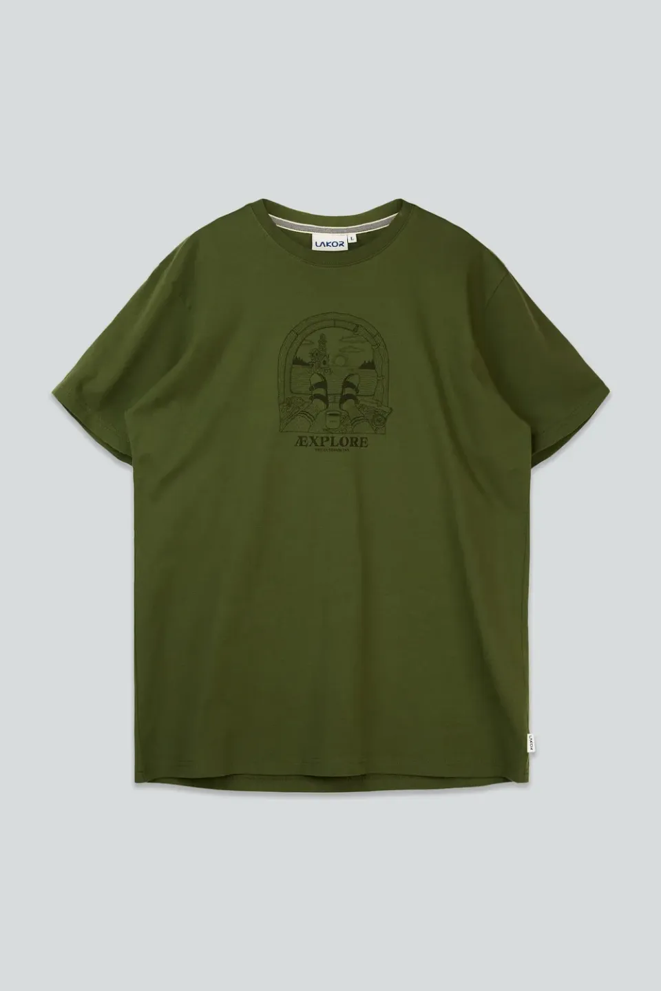 LAKOR Looking Out T-Shirt Rifle Green Bio-Baumwolle