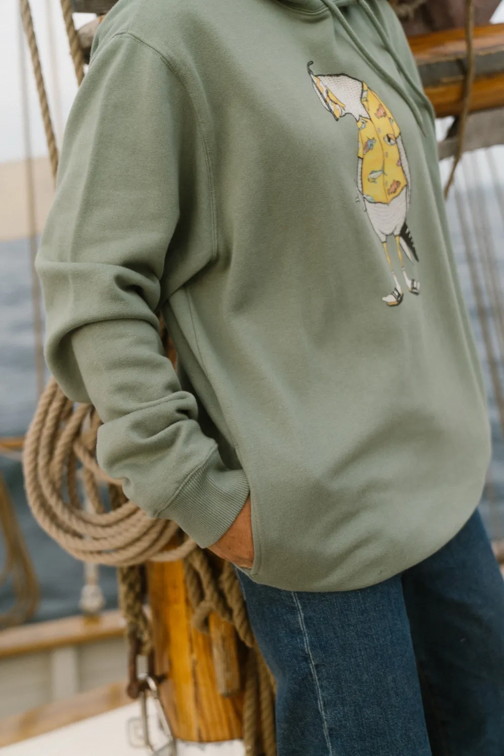 LAKOR Flipping The Bird Hoodie Sea Spray Bio