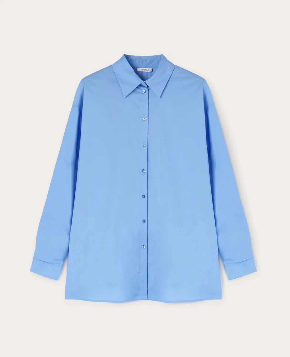 Motivi Oversize-Hemdbluse Popeline Baumwolle