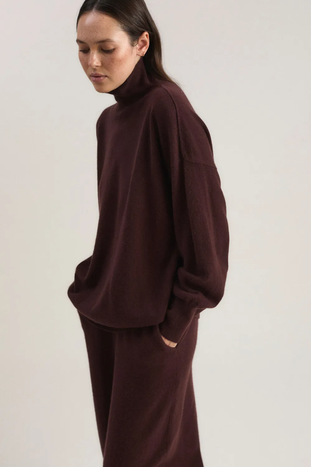 Oyuna Kotto Pullover Carob Rollkragen Jersey