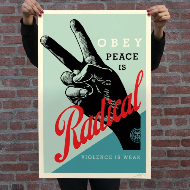 Obey Radical Peace Kunstdruck signiert 91x61 cm