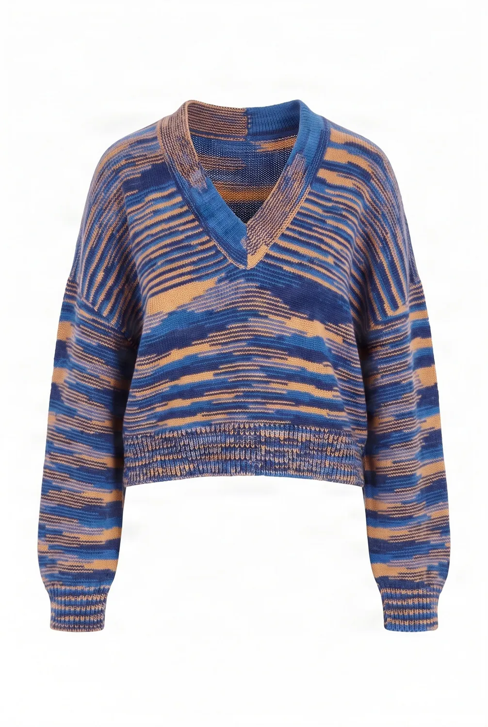 Komodo Faith Pullover Blau Space Dye Lammwolle