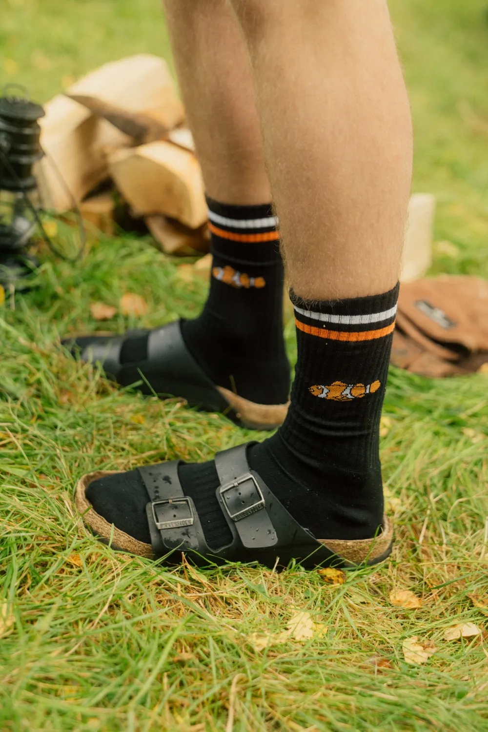 LAKOR Clownfish Tennissocken Schwarz Bio-Baumwolle