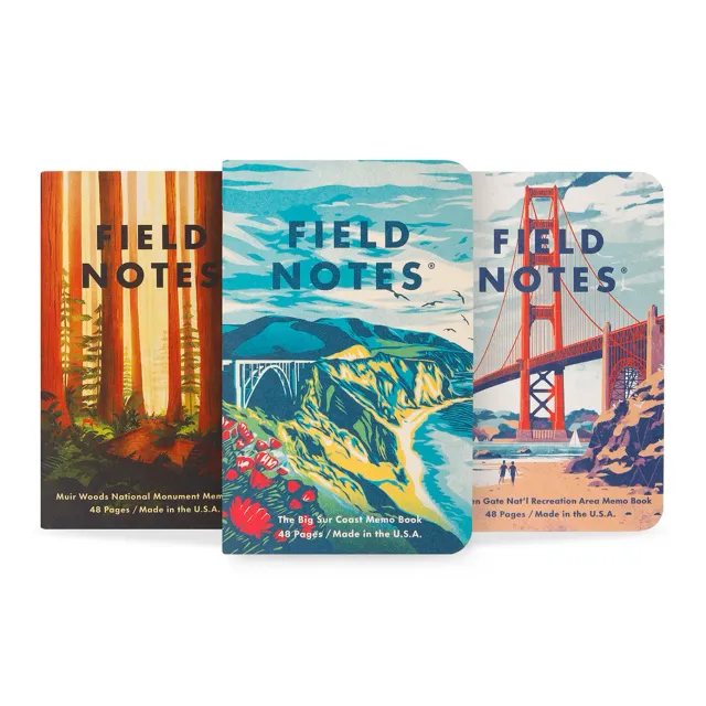 Obey Field Notes Northern California Notizbuch 3er-Set