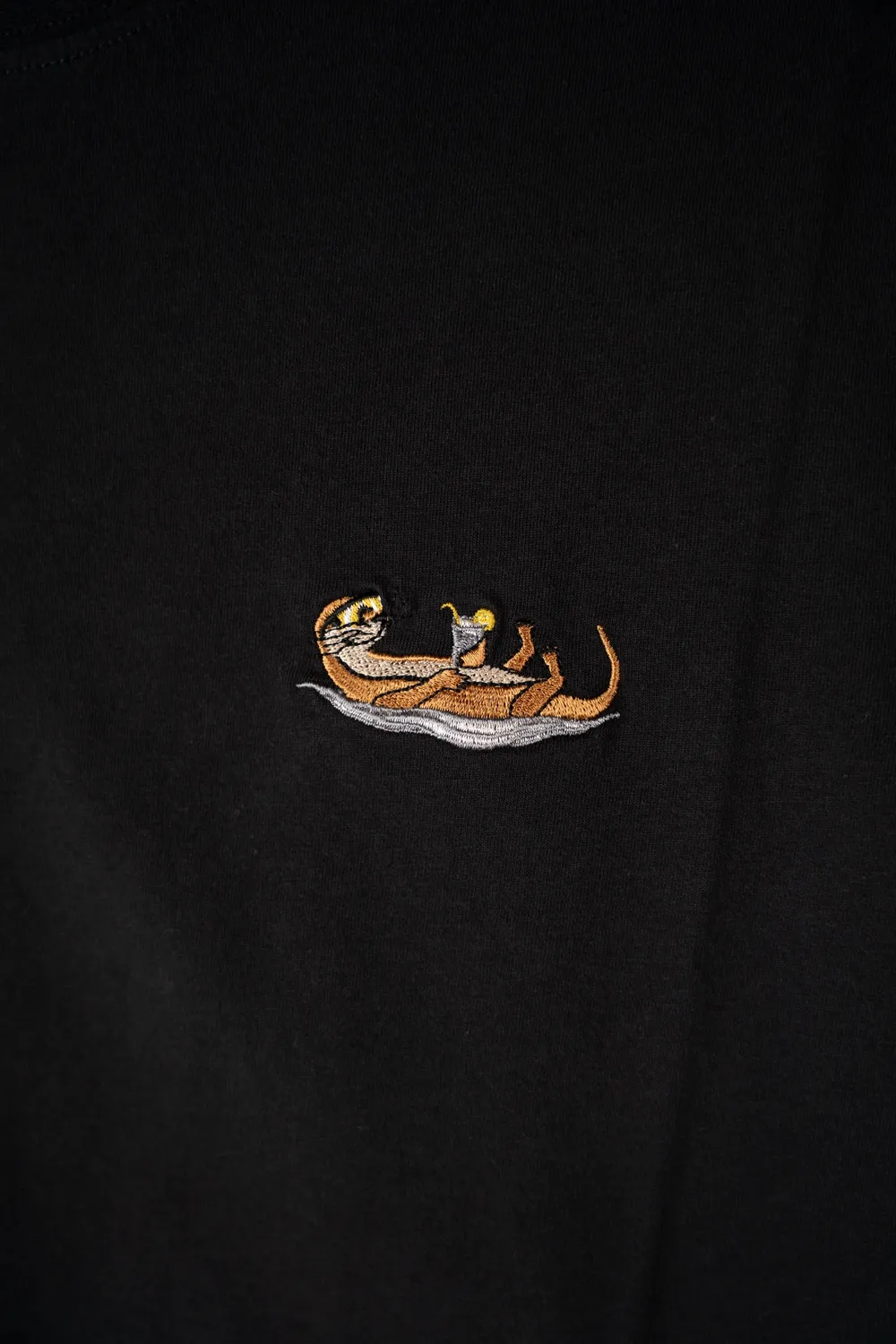 LAKOR Mini An Otter Vacation T-Shirt Moonless Night Bio-Baumwolle
