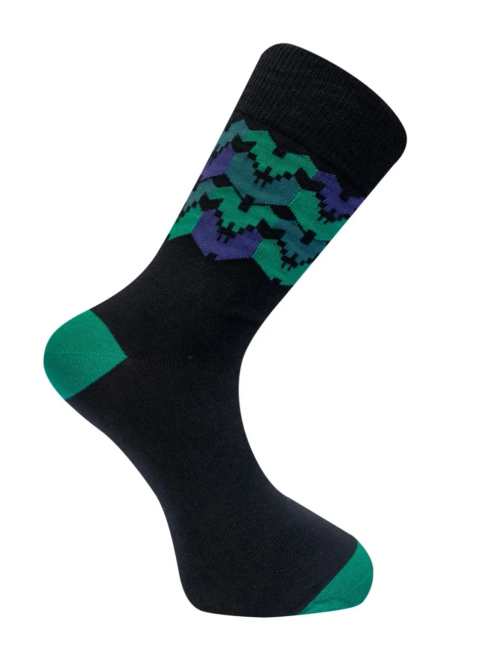 Komodo Dhaka Socken Schwarz Bio-Baumwolle 37-40
