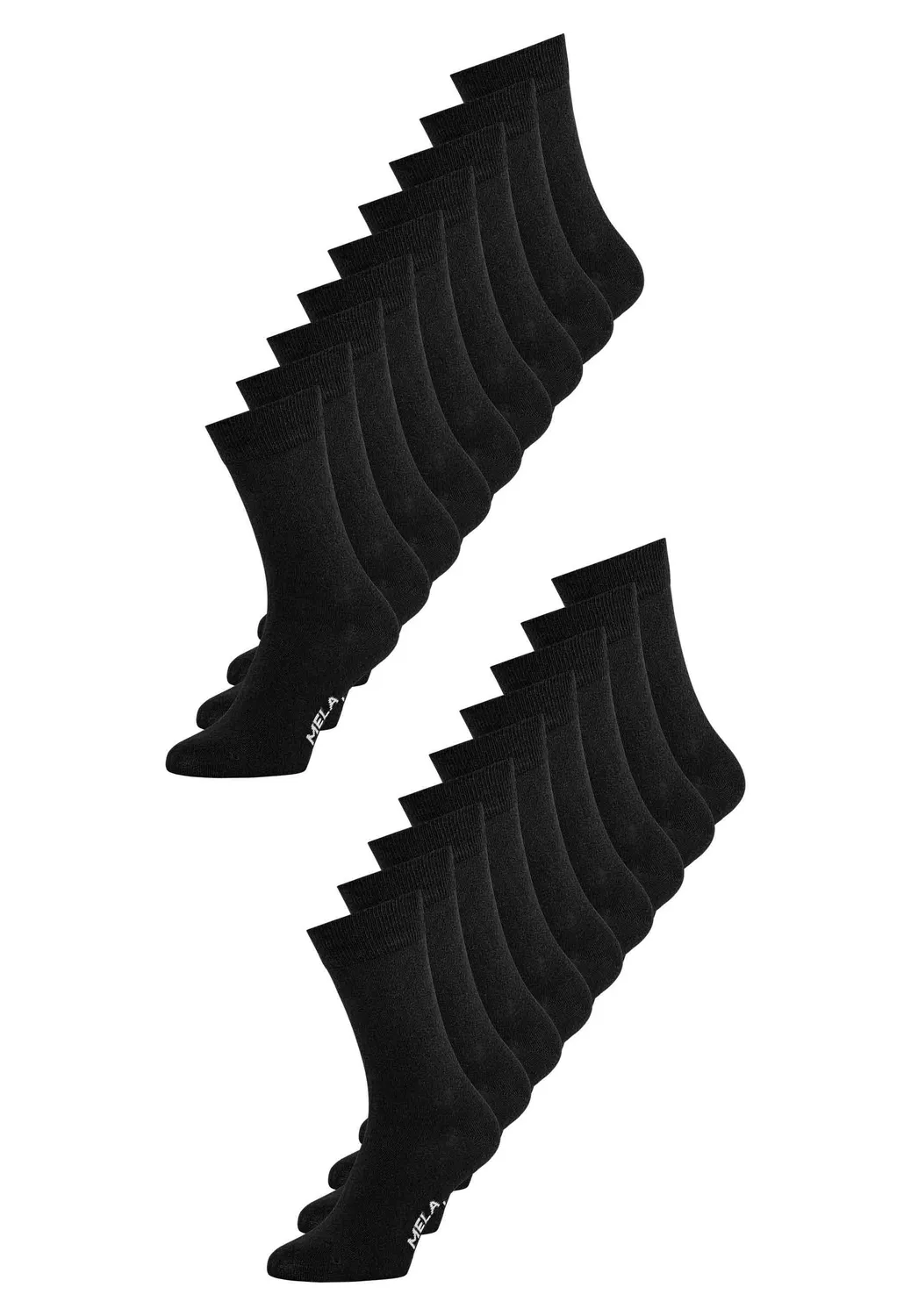 MELA Socken 10er Pack schwarz 39-42 Baumwolle
