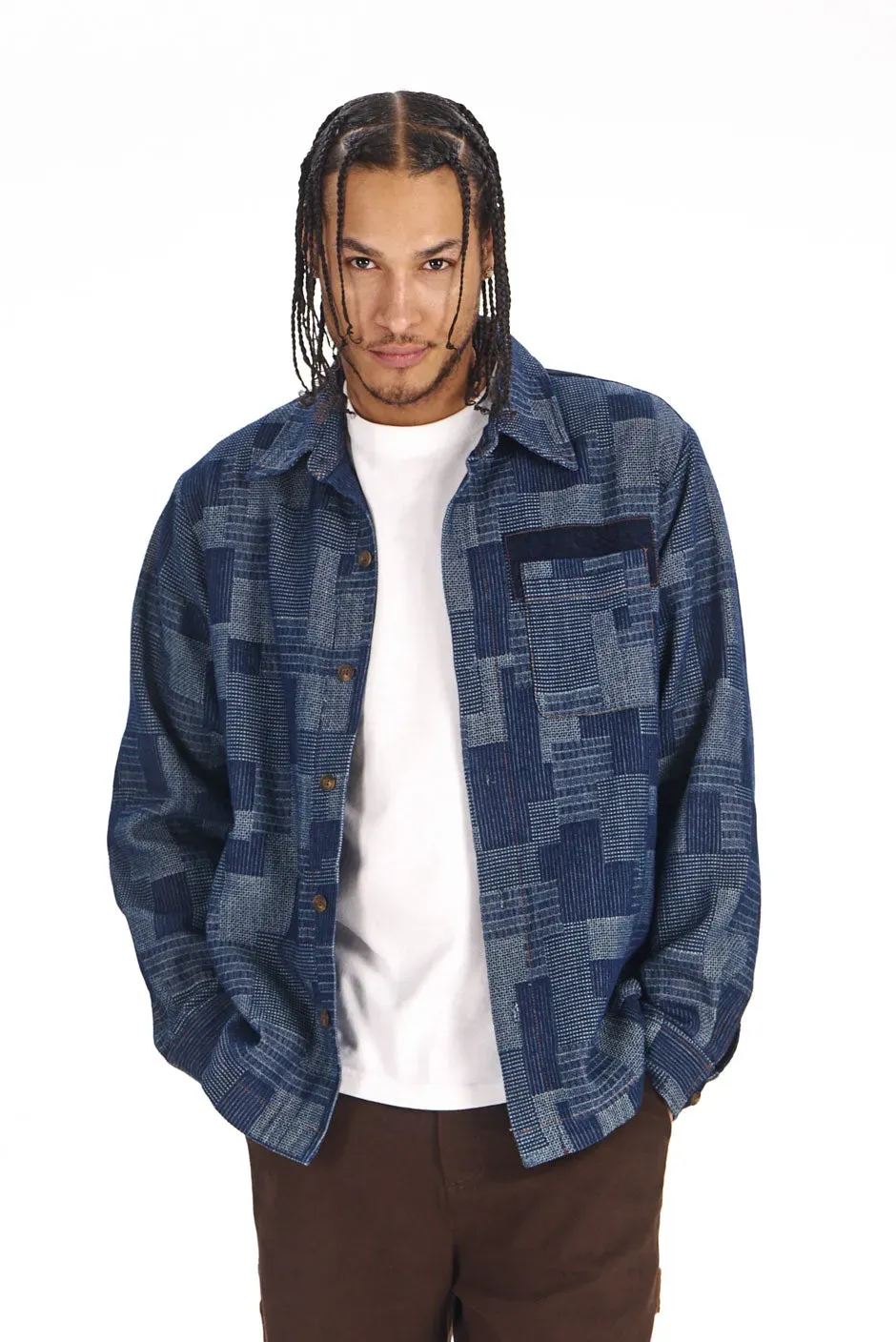 Komodo Paddy Overshirt Artisanal Denim Bio-Baumwolle