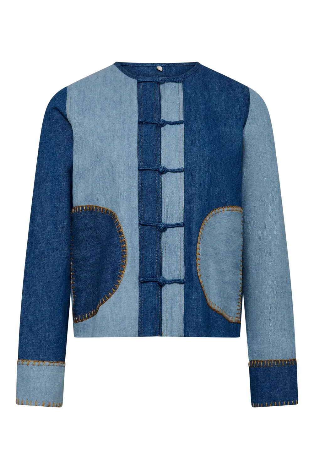 Komodo Nelly Organic Cotton Jacke Blau Patchwork