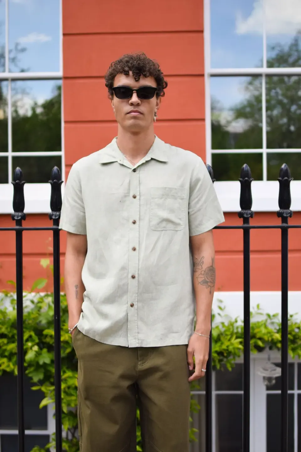 Komodo Loyle Hemd Tencel Leinen Salbei Herren