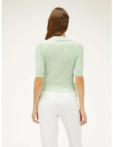 Motivi Spring Summer 24 Polo-Shirt Schmucksteine Pikee