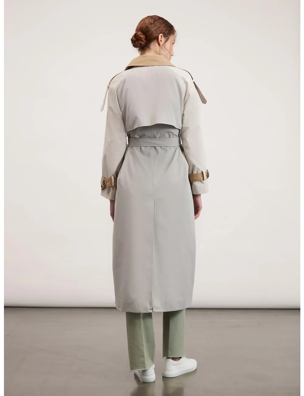 Motivi Zweireihiger Trenchcoat lang mit Gürtel