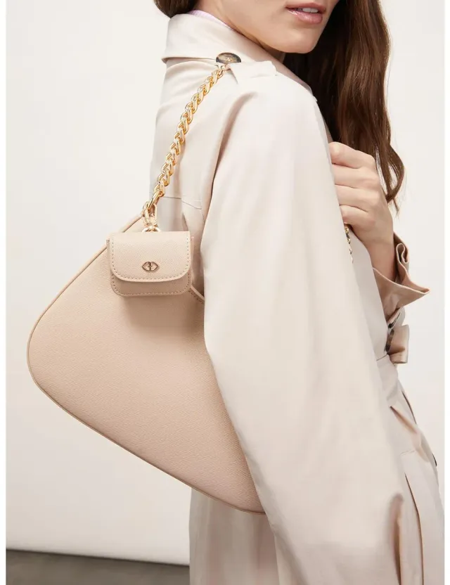 Motivi Spring Summer 24 Hobo Glam Schultertasche Beige
