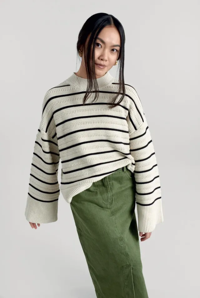 Komodo Margot Pullover Ivory Bio-Baumwolle