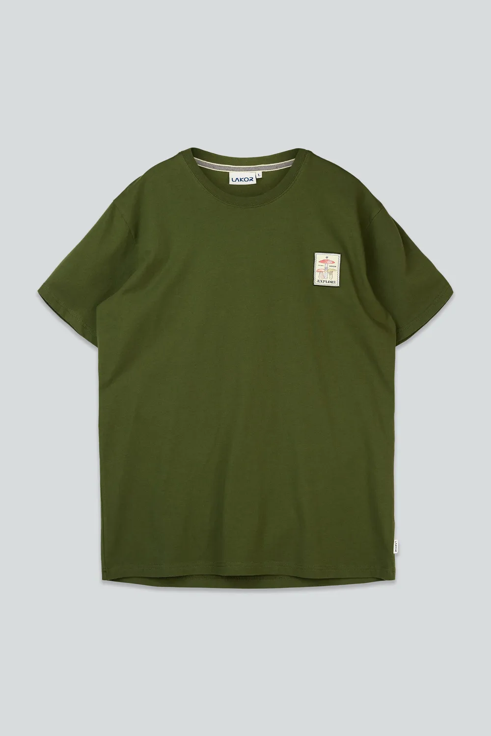 LAKOR Mushroom Forest T-Shirt Rifle Green Bio-Baumwolle