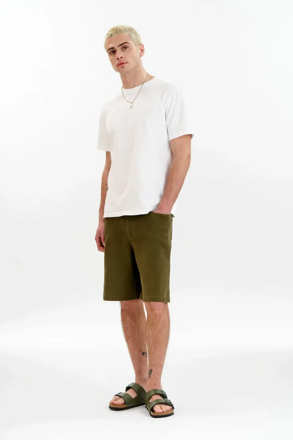 KOMODO JAMBO Twill-Shorts Grün Herren Bio-Baumwolle