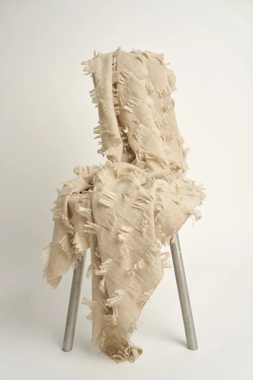 Oyuna Seren Decke Beige Cashmere Fransen
