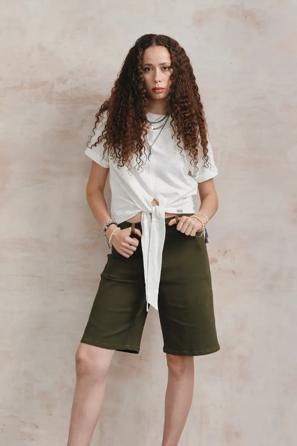KOMODO ANISA Top Off-White Bio-Baumwolle Damen