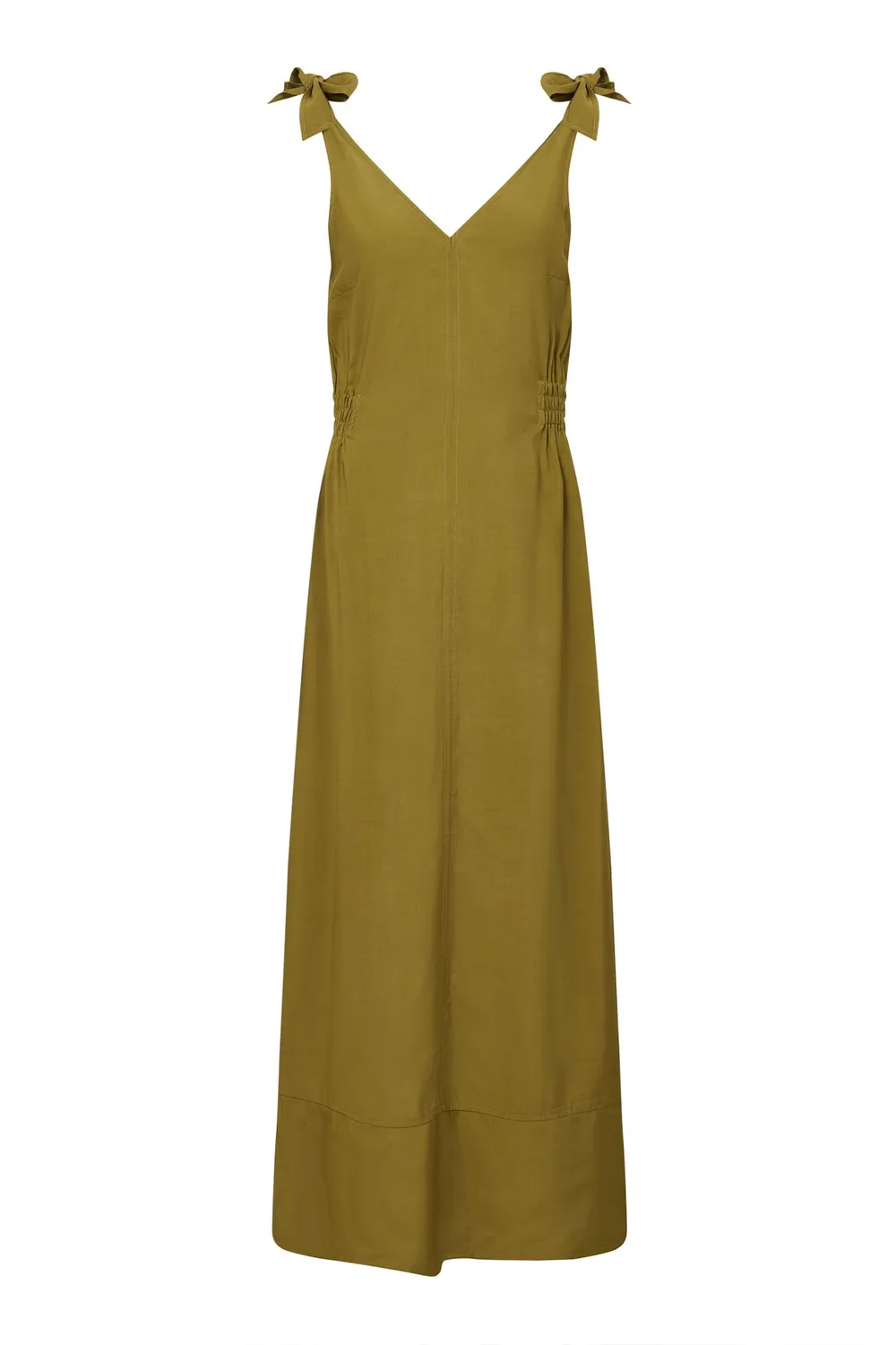 Komodo Marnie Kleid Khaki Viskose 55 cm Midi
