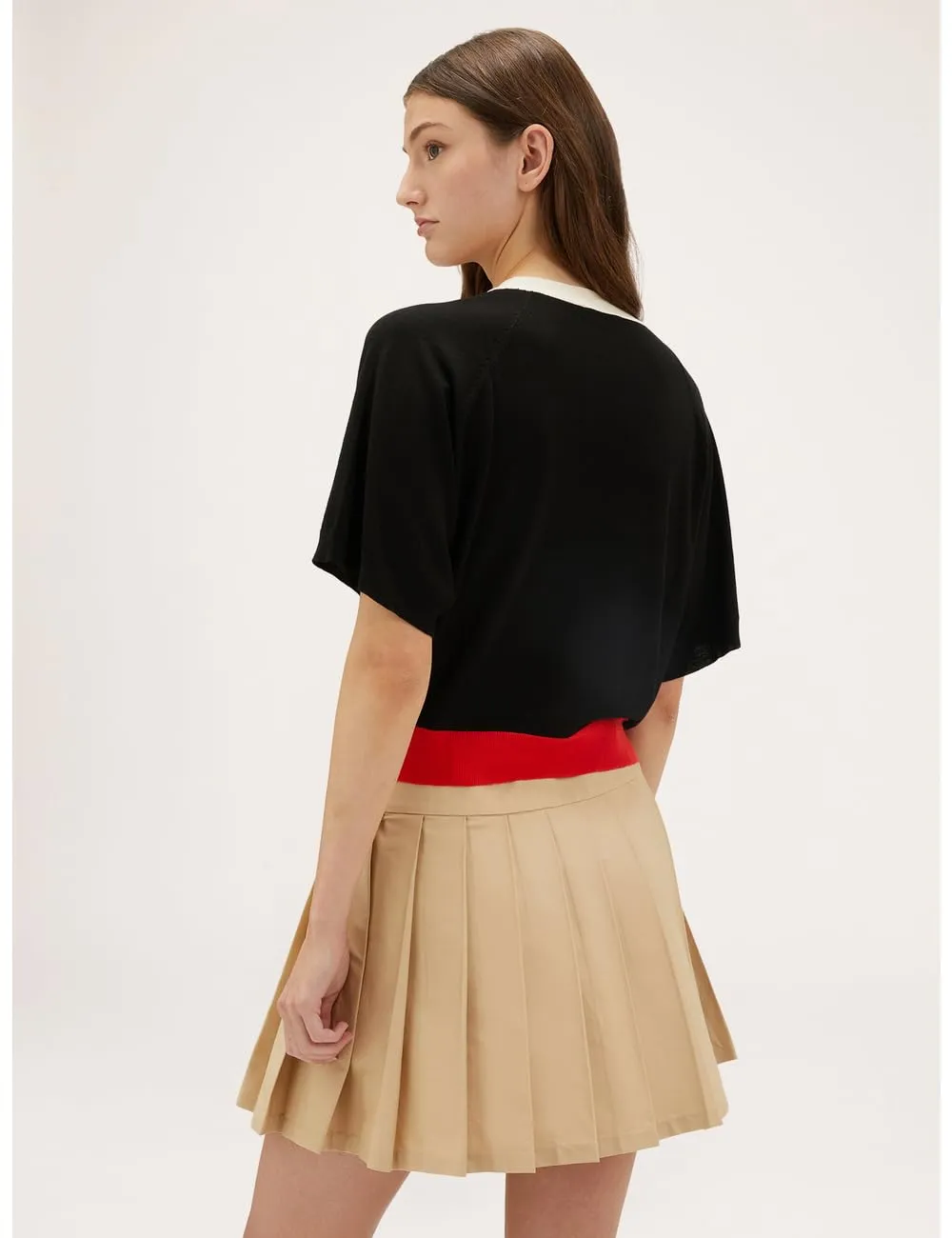 Motivi Cardigan mit Bündchen Strickjacke kurz Kontrast