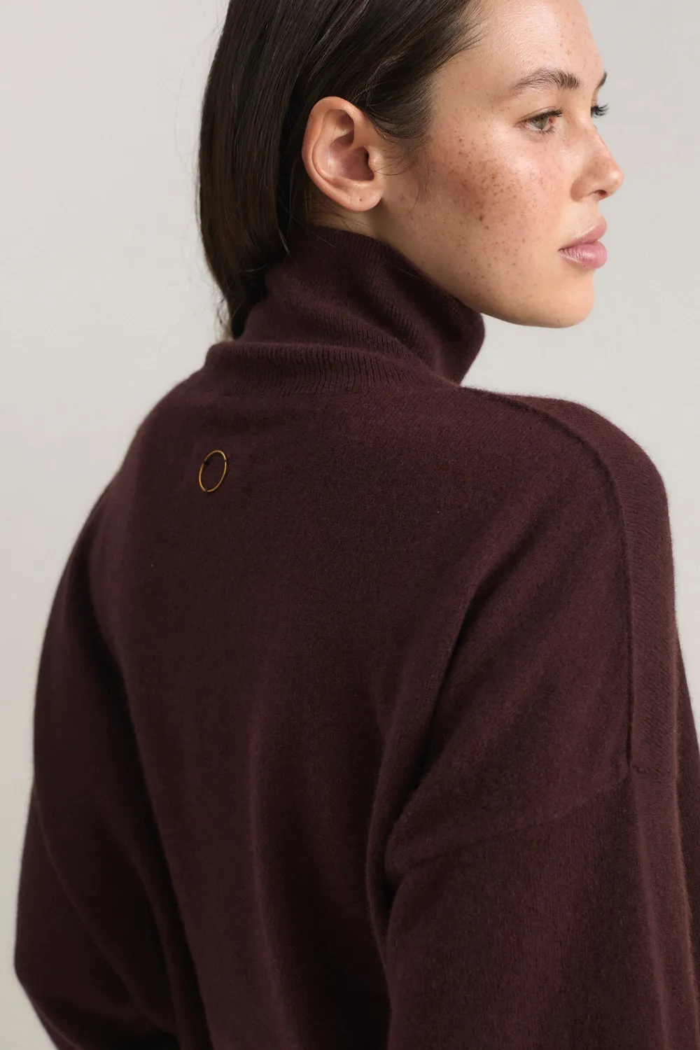 Oyuna Kotto Pullover Carob Rollkragen Jersey