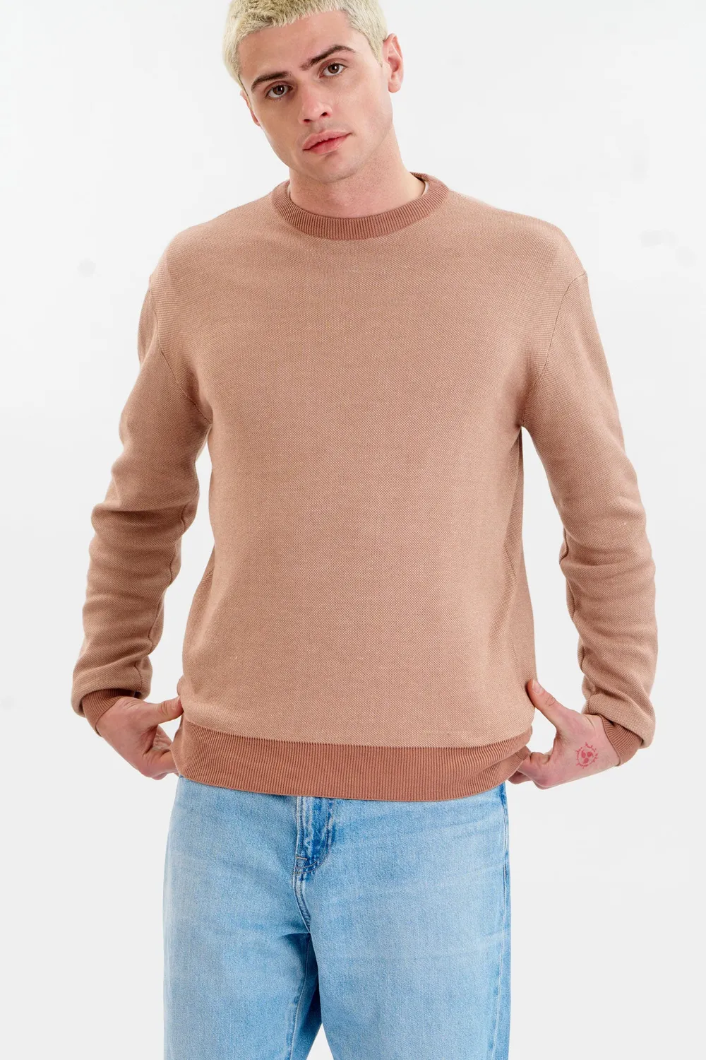 Komodo Leon Pullover Coffee Bio-Baumwolle Herren