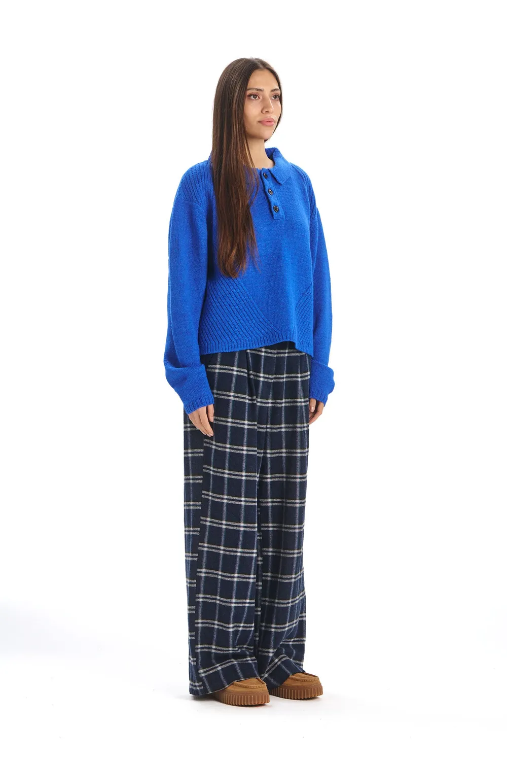 Komodo Sami Pullover Cobalt Lammwolle Polokragen