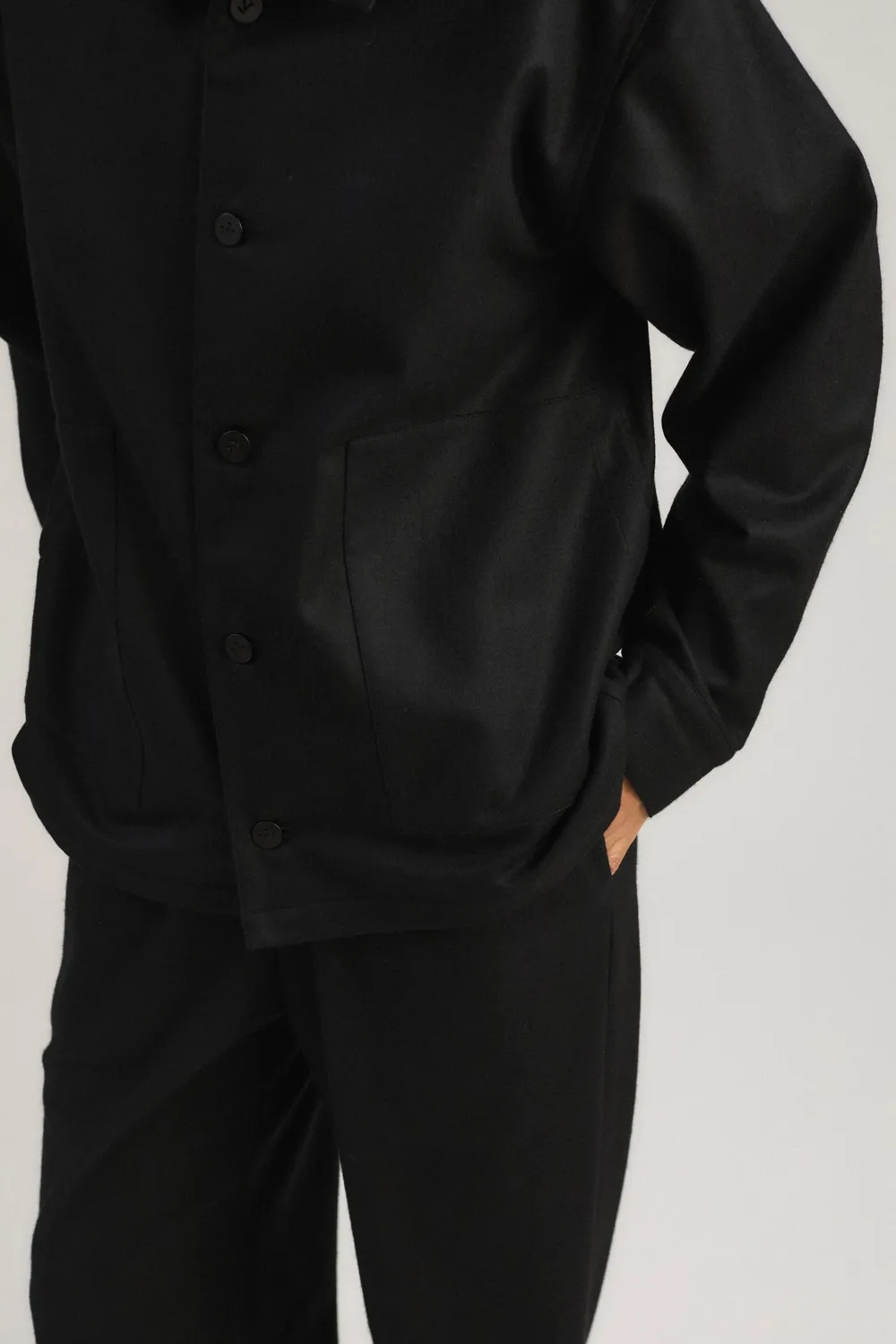 Oyuna Taru Top Nero Kaschmirjacke Webware