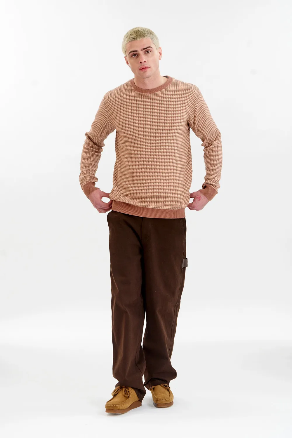 Komodo Hasan Pullover Bio-Baumwolle Coffee Herren