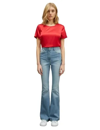 Motivi Elle Flare-Jeans hellblau High Waist