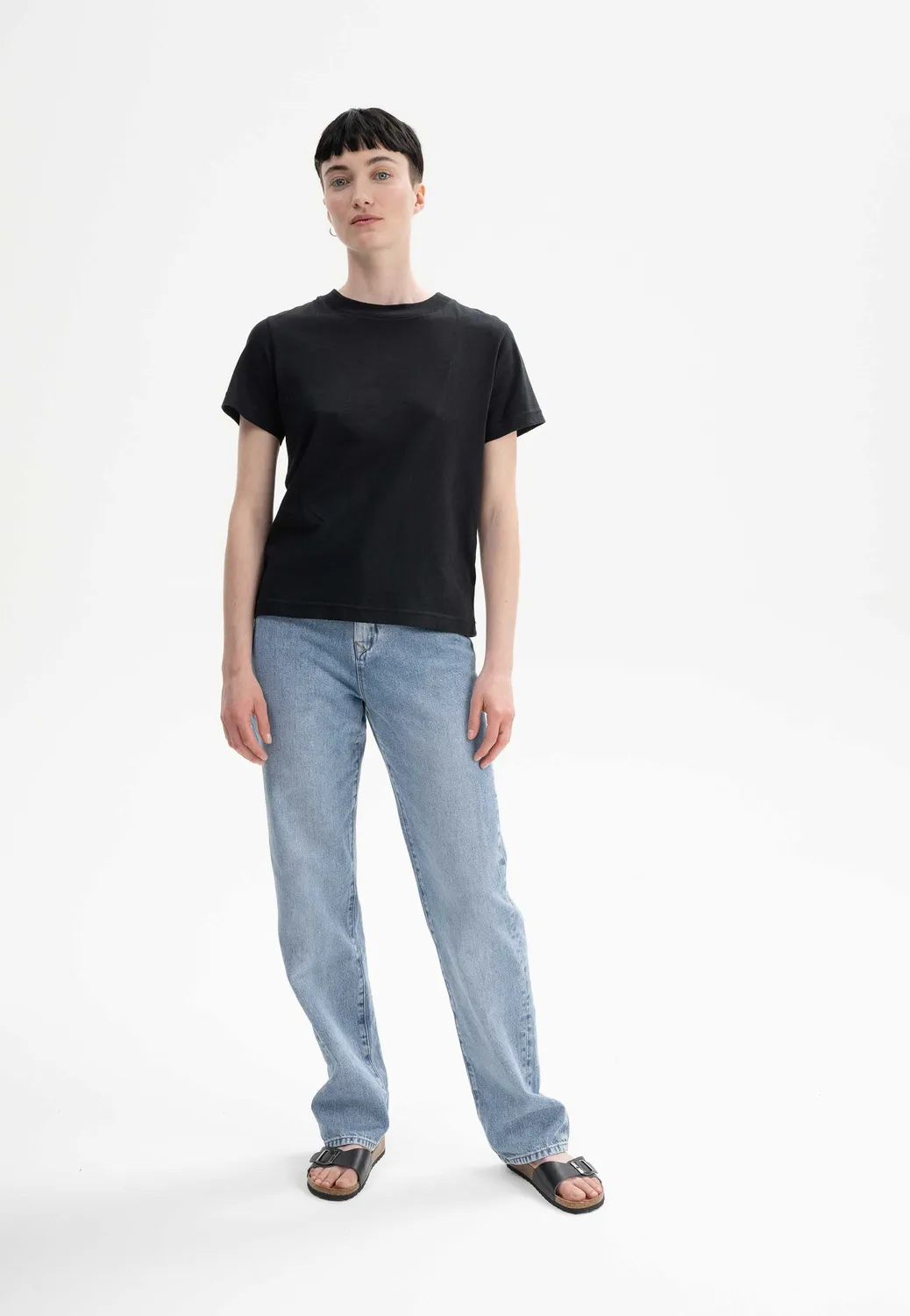 MELA KHIRA T-Shirt schwarz Gr. M aus Bio-Baumwolle